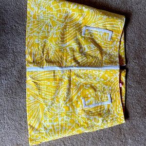 Lilly Pulitzer yellow skirt with attached short NWOT